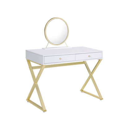 42" Mirrored Vanity Table with Mirror - Loft&Timber