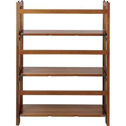 Stackable Chestnut Bookcase - 3 Shelves, 27.5″ Wide - Loft&Timber