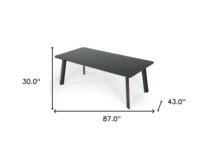 87" Ebony Dining Table - Loft&Timber
