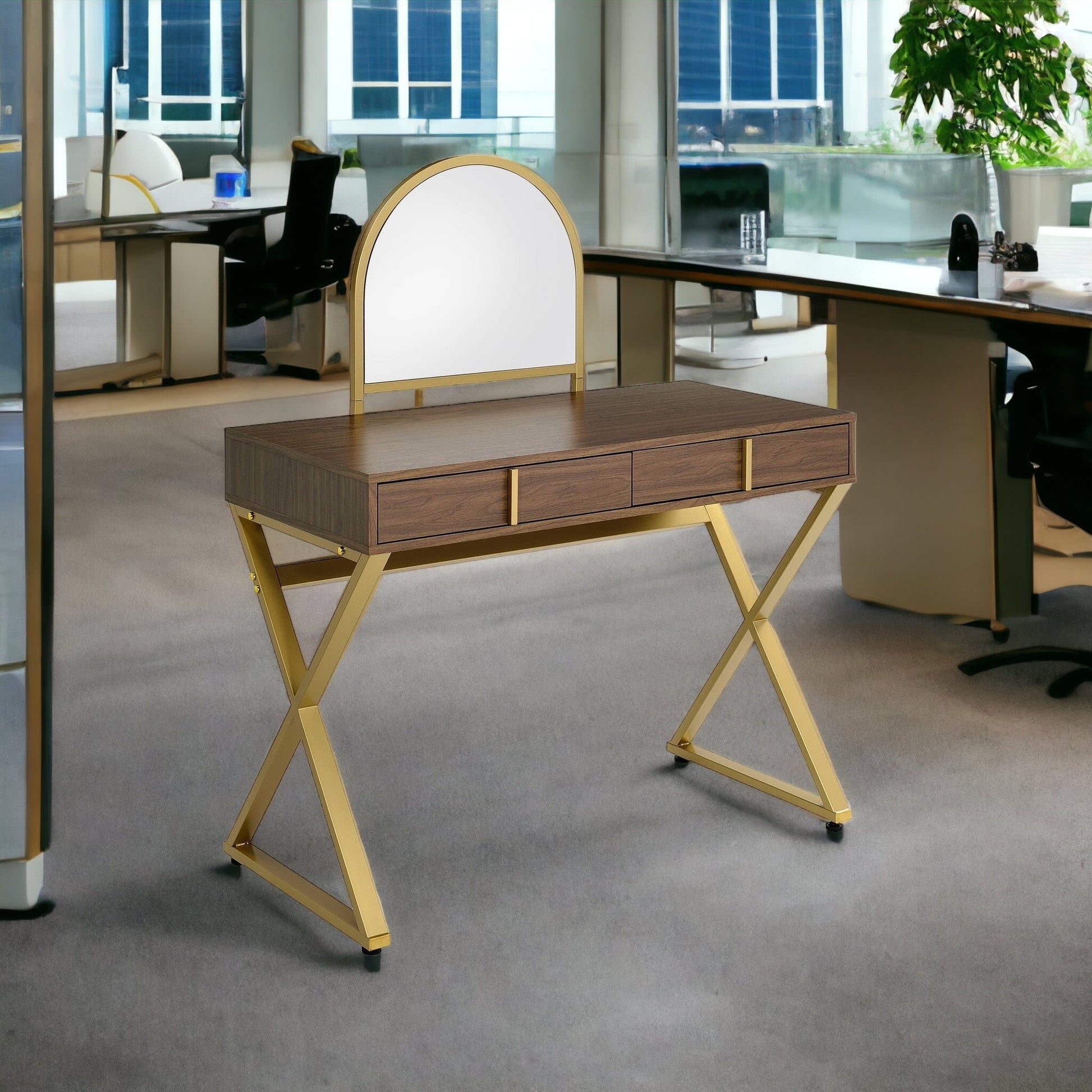 42" Vanity Table with Mirror - Loft&Timber