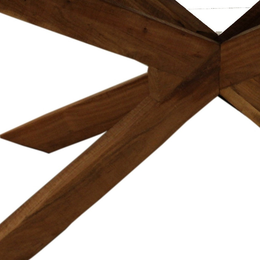 79" Natural Solid Wood Pedestal Base Dining Table - Loft&Timber