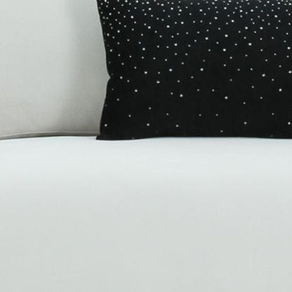 89" White Sofa And Toss Pillows With Silver Legs-4