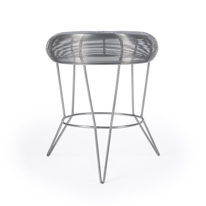 18" Silver Wire Round End Table - Loft&Timber