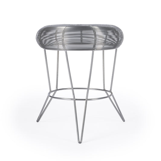 18" Silver Wire Round End Table - Loft&Timber