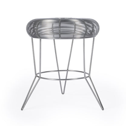 18" Silver Wire Round End Table - Loft&Timber
