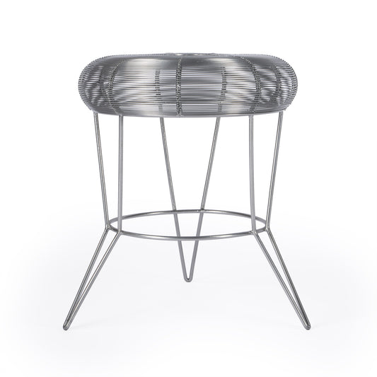 18" Silver Wire Round End Table - Loft&Timber