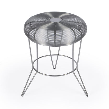 18" Silver Wire Round End Table - Loft&Timber
