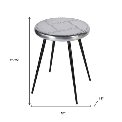 23" Silver Round End Table - Loft&Timber