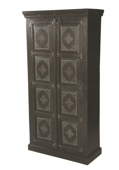 72" Dark Brown Solid Wood Pantry Or Storage Closet - Loft&Timber