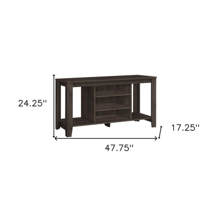 48" Brown Open Shelving TV Stand-7