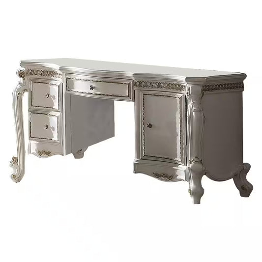 62" Pearl Wood Vanity Table With Three Drawers - Loft&Timber