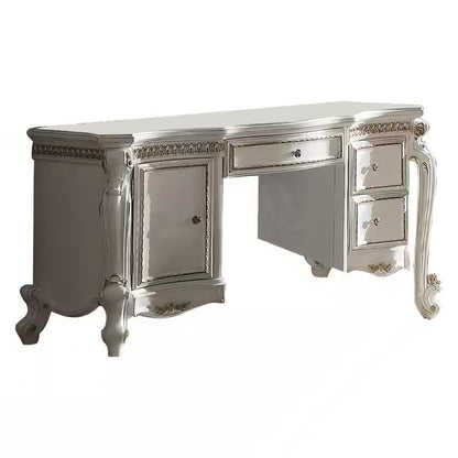 62" Pearl Wood Vanity Table With Three Drawers - Loft&Timber