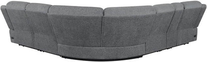 Bahrain 6-Piece Charcoal Motion Sectional Sofa - Loft&Timber