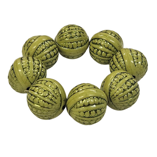 Maison Charlô | Set 4 Lemon Shine Beaded Napkin Rings | Rustic Napkin Ring | Handmade - Loft&Timber