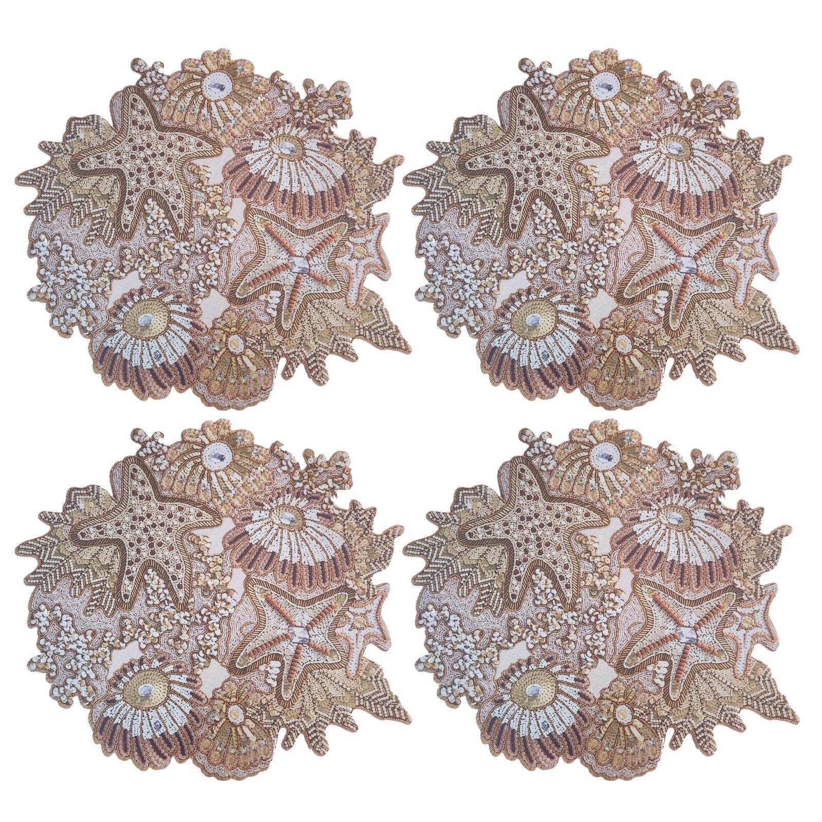Charlo's Set 4 Premium Placemats Waterproof Sea Corals - Loft&Timber