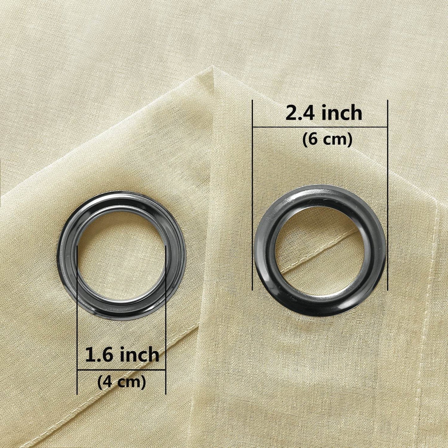 Custom Curtains: Faux Linen Sheer Curtains, Set of 2 Panels - Loft&Timber