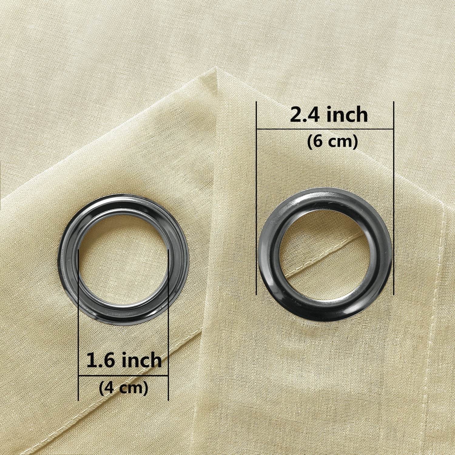 Custom Curtains: Faux Linen Sheer Curtains, Set of 2 Panels - Loft&Timber