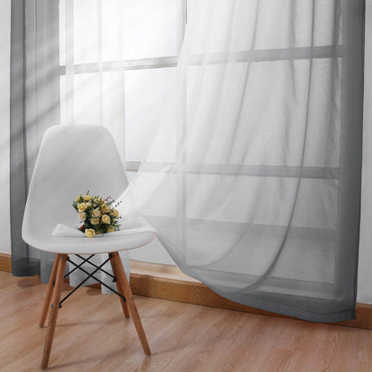 Custom Curtains: Ombre Sheer Curtains, Set of 2 Panels - Loft&Timber