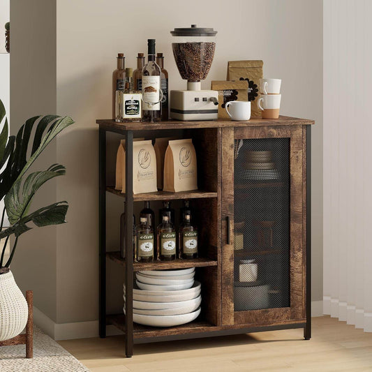Mini Coffee Bar Cabinet Small Kitchen Buffet Farmhouse - Loft&Timber