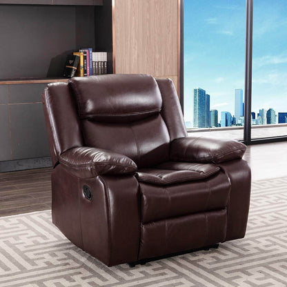 Breathable Leather Manual Recliner for Living Room - Loft&Timber