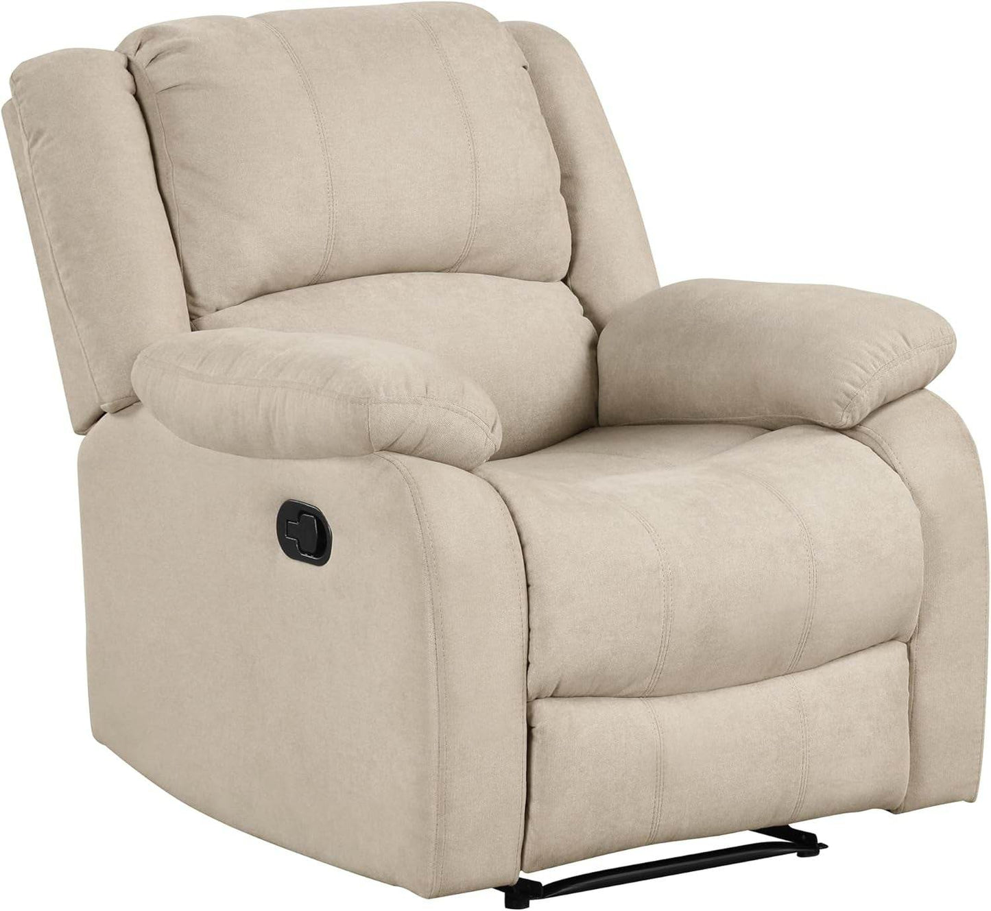 Recliner Chair Living Room Reclining Sofa Chair, Home Theater Seating, Wall Hugger Recliner, Manual Recliner Sofa Chair for Living Room/Office/Apartment, Oatmeal - Loft&Timber