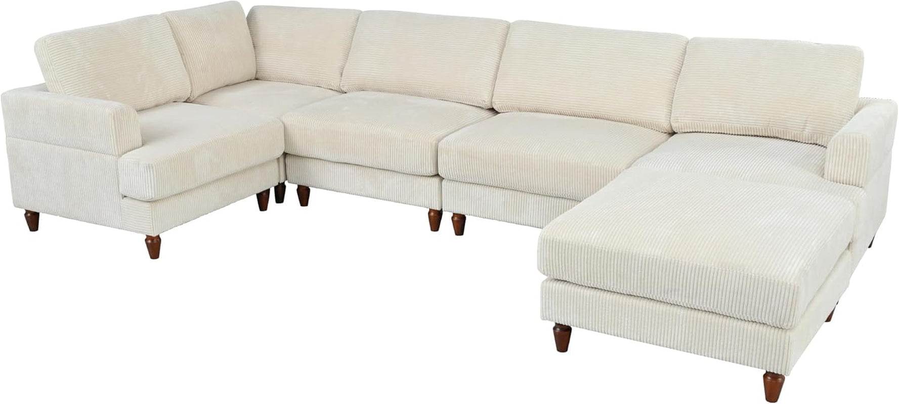 Large Sectional Sofa Couch with Ottoman - Loft&Timber