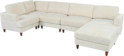 Large Sectional Sofa Couch with Ottoman - Loft&Timber
