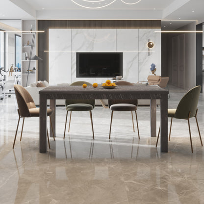 35" Gray Solid Wood Dining Table - Loft&Timber