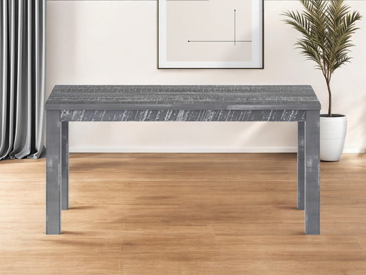 35" Gray Solid Wood Dining Table - Loft&Timber