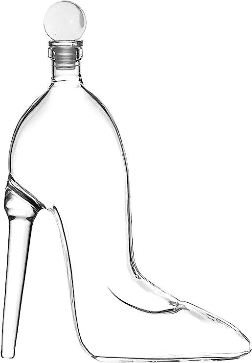 Heel Stiletto High Heels Shape Decanter Whiskey and Wine Decanter with Stopper - Handcrafted High Heel Decanter for Wine Liquor Rum Bourbon Tequila, Elegant Decanter Gifts for Women - Copyright Design - Loft&Timber