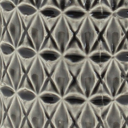 8" Gray Geometric Bud Terracotta Table Vase - Loft&Timber