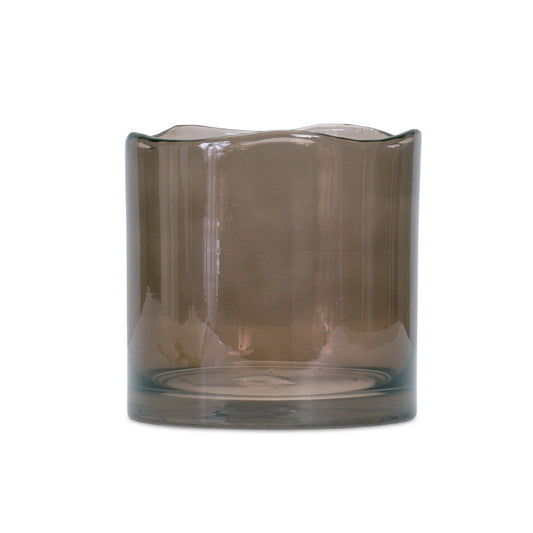 6" Brown Cylinder Glass Table Vase - Loft&Timber