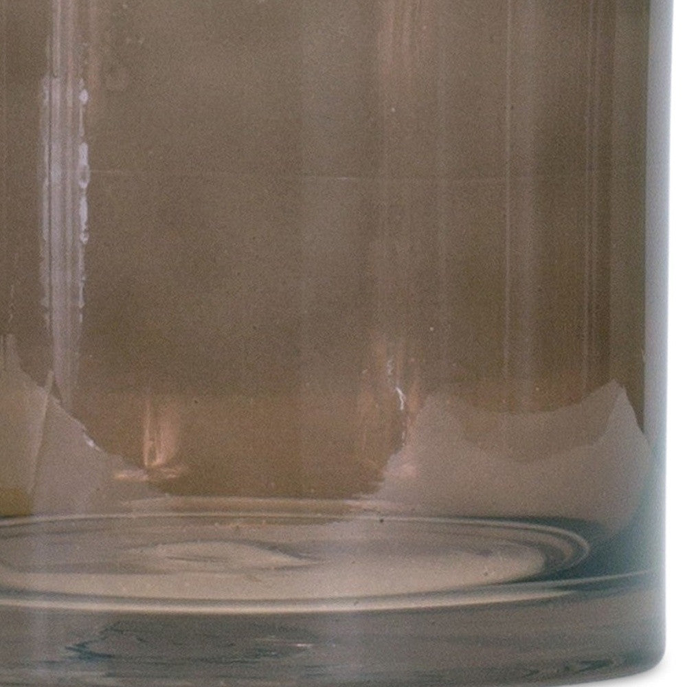 6" Brown Cylinder Glass Table Vase - Loft&Timber