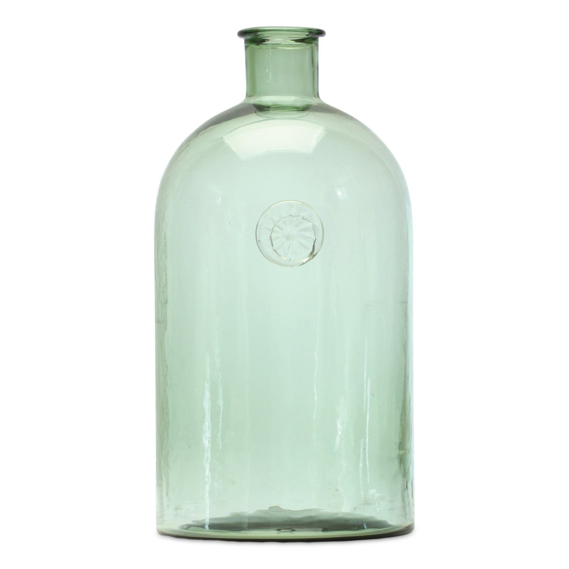 12" Green Bud Glass Table Vase - Loft&Timber
