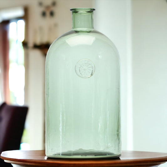 12" Green Bud Glass Table Vase - Loft&Timber