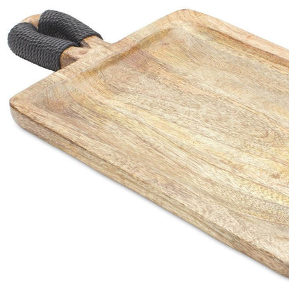 Set of Two Brown Solid Wood Cheese Boards - Loft&Timber