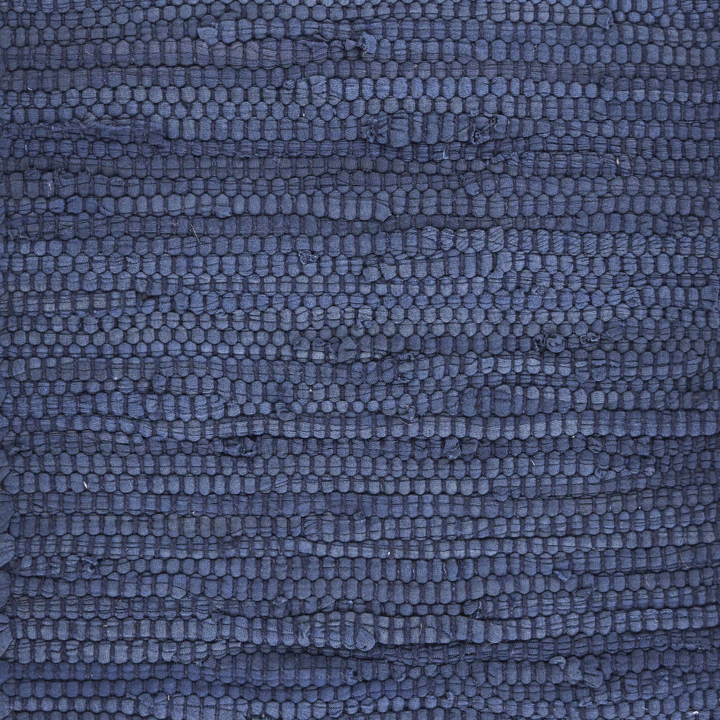 80" Navy Blue And Natural Solid With Border Cotton Table Runner - Loft&Timber