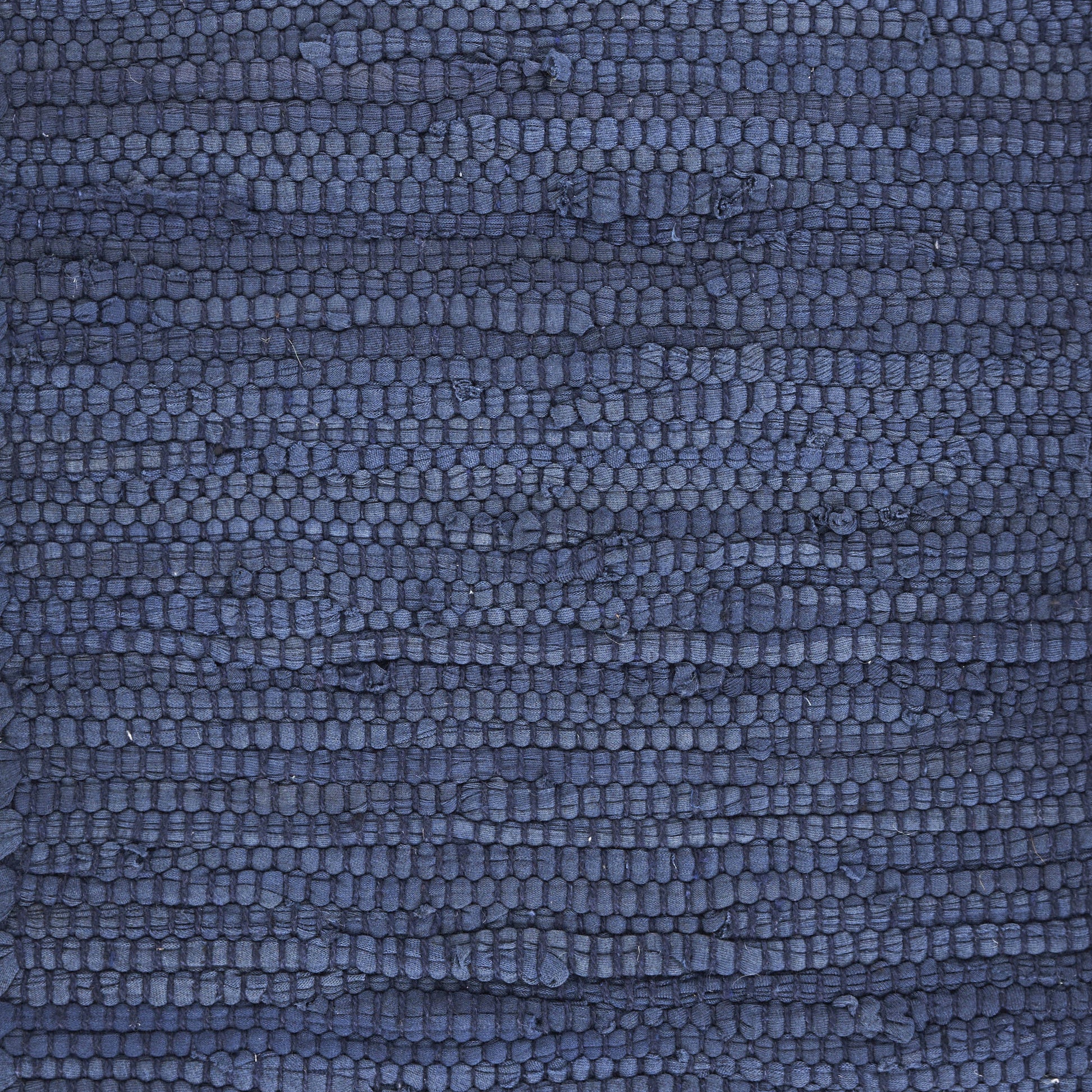 80" Navy Blue And Natural Solid With Border Cotton Table Runner - Loft&Timber