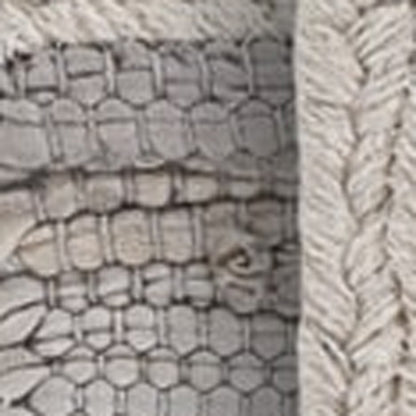 19" Set of Four Gray And Natural Cotton Placemats - Loft&Timber