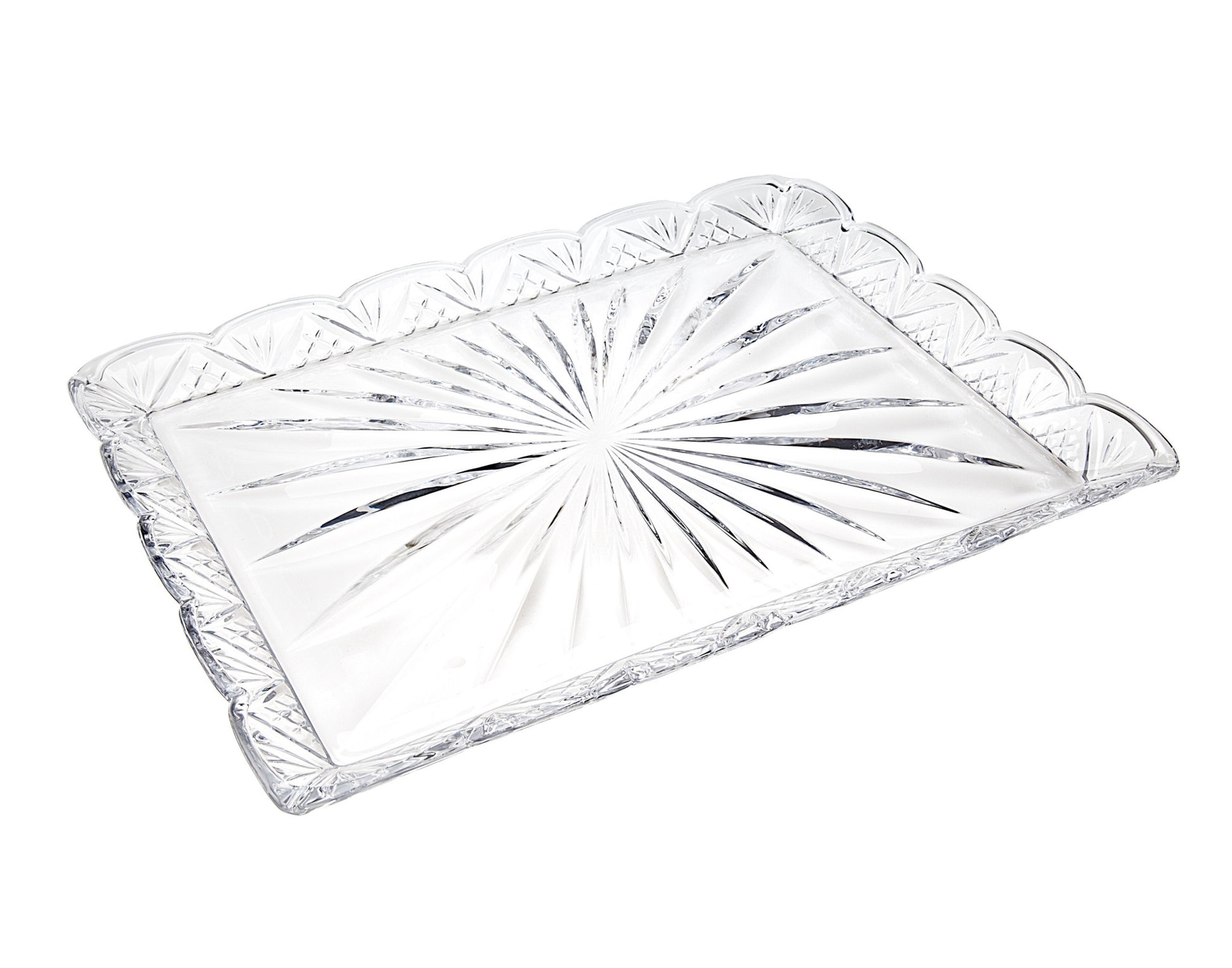 16" Clear Rectangular Crystal Serving Tray - Loft&Timber