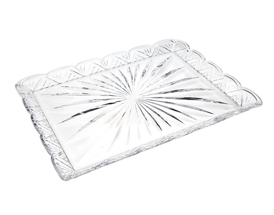 16" Clear Rectangular Crystal Serving Tray - Loft&Timber