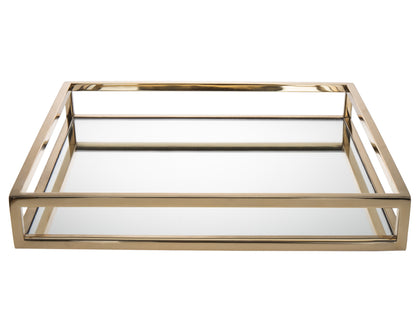 14" Gold Square Metal Serving Tray - Loft&Timber