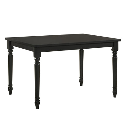 48" Black Solid Wood Dining Table - Loft&Timber