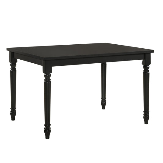 48" Black Solid Wood Dining Table - Loft&Timber