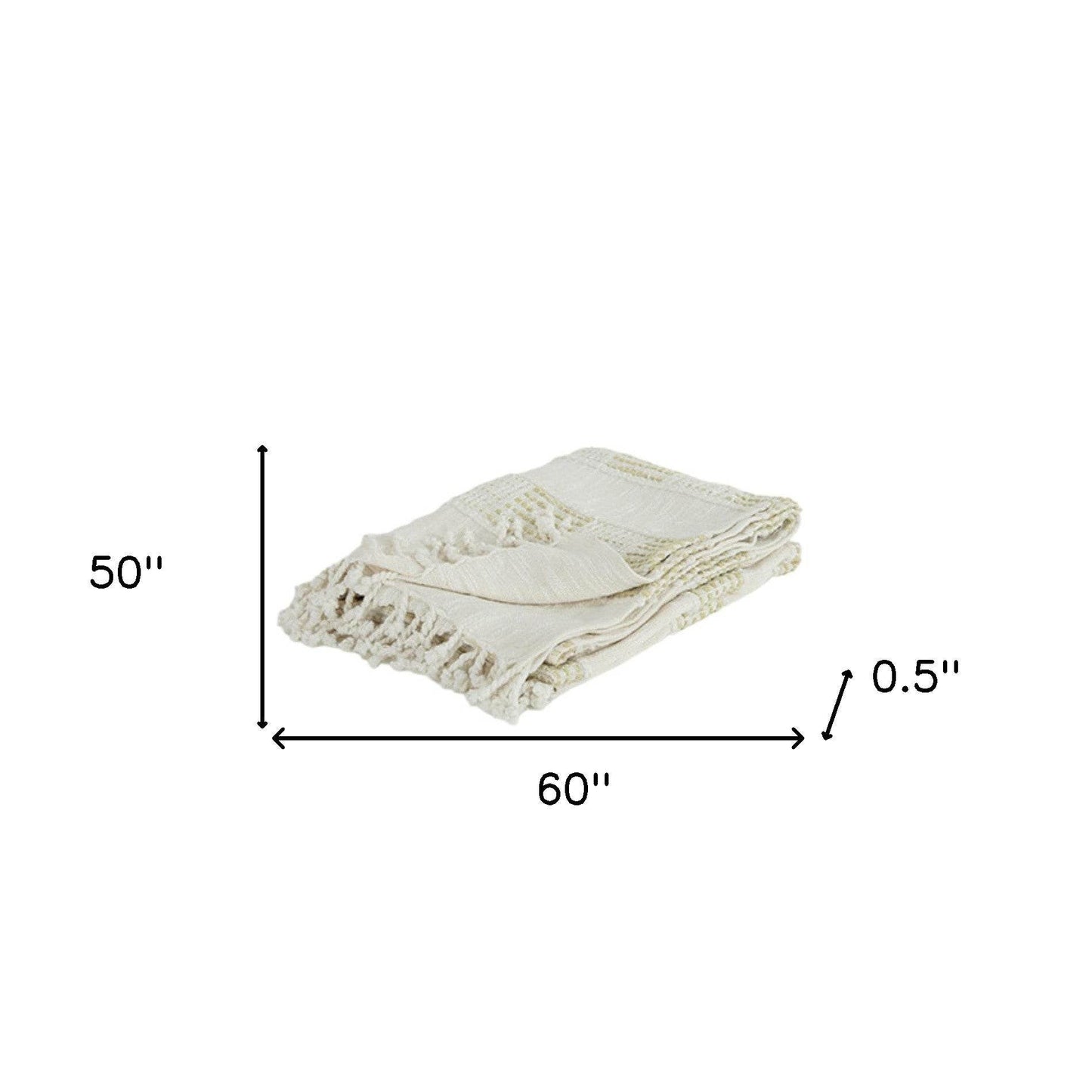 Natural Woven Cotton Throw Blanket - Loft&Timber