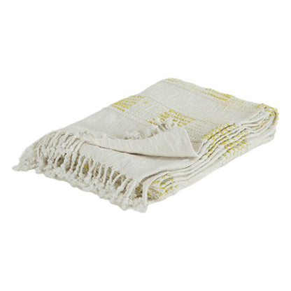 Yellow Woven Cotton Throw Blanket - Loft&Timber