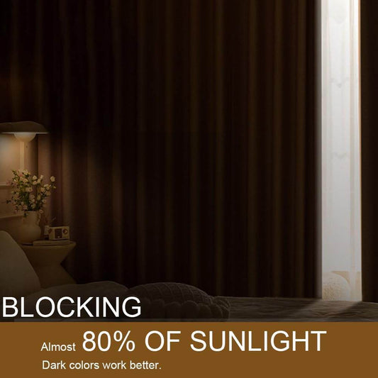 Custom Curtains: Velvet Blackout Curtains, Set of 2 Panels - Loft&Timber