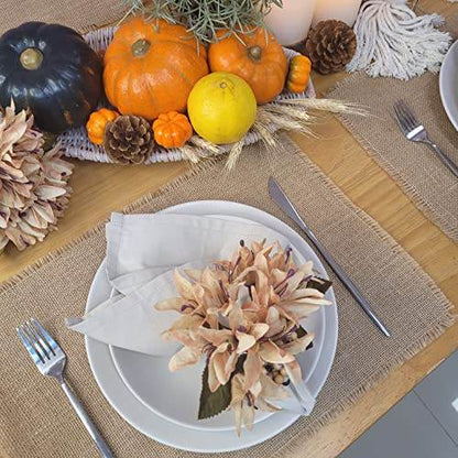 Maison Charlo Set of 4 Caramel Lilies Flower Celebration Napkin Rings - Loft&Timber