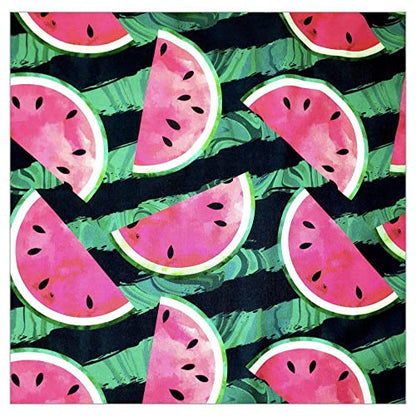 Charlo's Cloth Napkins Set of 4 Watermelon Fruit 16" by 16" - Pink - Loft&Timber