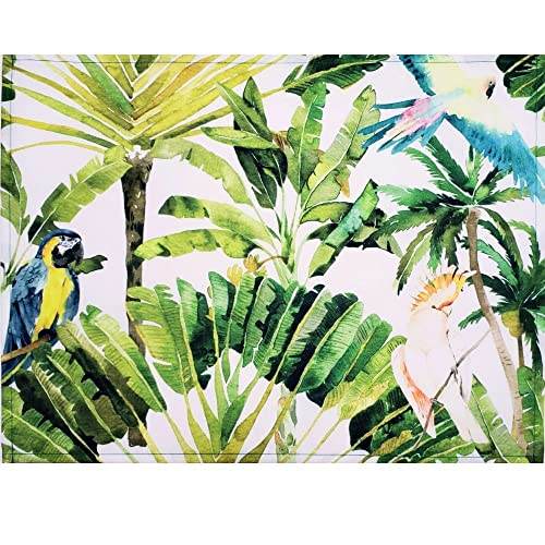 Charlo's Set of 4 Waterproof Rectangular Placemats Brazilian Parrot 17X13 - Loft&Timber
